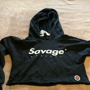 Savage barbell sweatshirt cropped